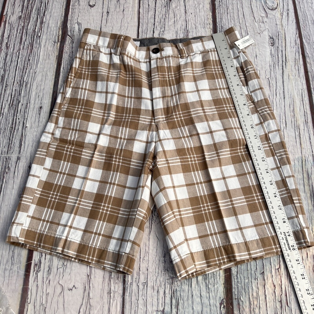 Amazon Essentials Men's Classic-Fit 9" Short - Khaki Brown Plaid ( Size 30 ) - Picture 6 of 13